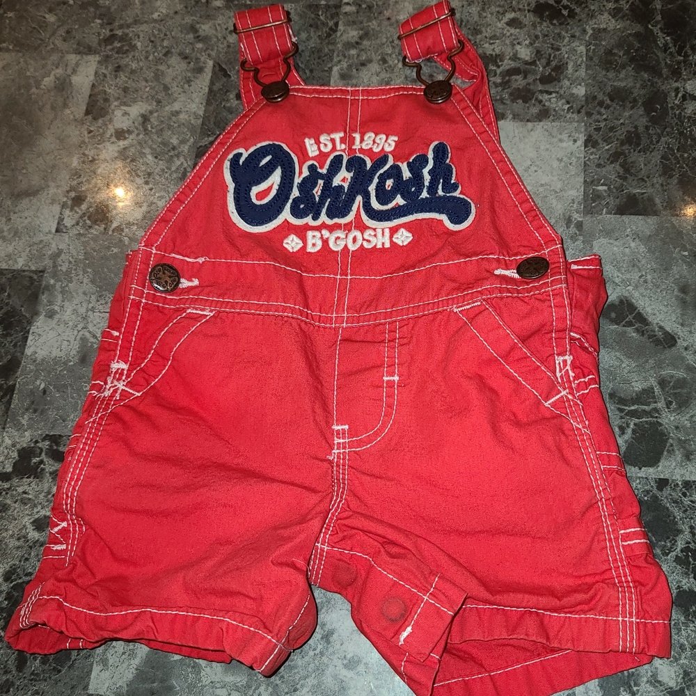 OshKosh B'gosh Red Overalls with Bib-Style Top